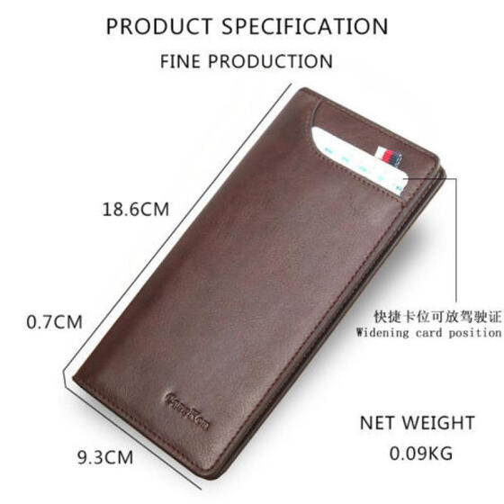 Men/'s Genuine Leather Slim Wallet ID Money Credit Card Slim Holder Money Pocket