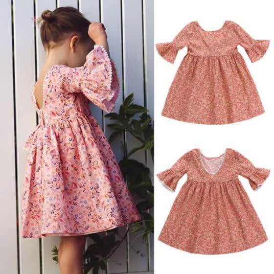 pleated flower girl dress