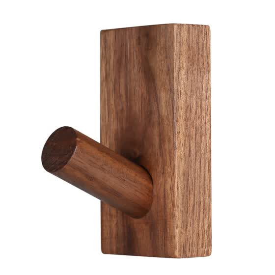 Shop Pure Natural Wood Wall Hanger Hook Solid Wood Hooker Door