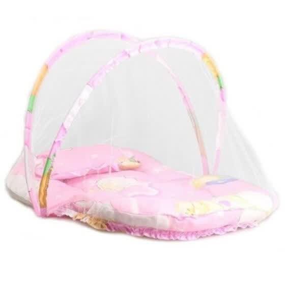 Shop Portable Foldable Baby Kids Infant Bed Dot Zipper Canopy