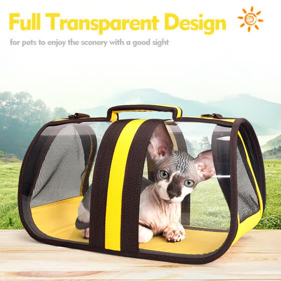 Mochila para mascotas Portador Visible Transparente Plegable Mochila para mascotas Portador Visible Transparente Plegable