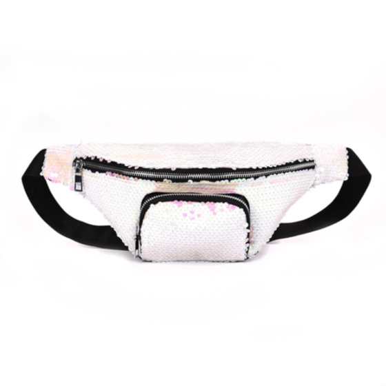 Sequin Fanny Pack Mermaid Waist Bag Sequin Waist Pack Sparkly Sling Bag Hip Fanny Pack Bag Belt Waist Bag