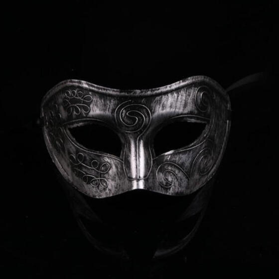 Men Burnished Antique Silver//Gold Venetian Mardi Gras Masquerade Party Ball Mask