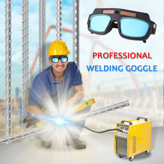 Solar Powered Auto Darkening Welder Glasses Welding Safety Goggle Eye Protector