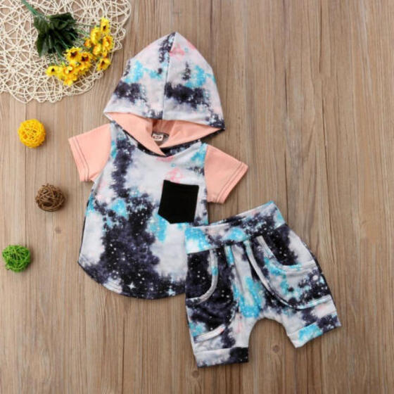 2pcs Toddler Infant Baby Boy Girls Clothes Set Blouse Hoodie Tops+Pants Outfits