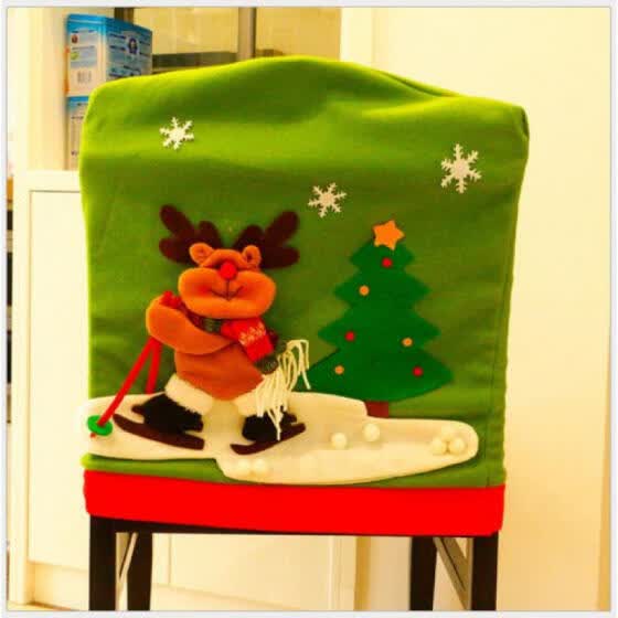 Shop Merry Christmas Santa Red Hat Dining Chair Back Covers Party