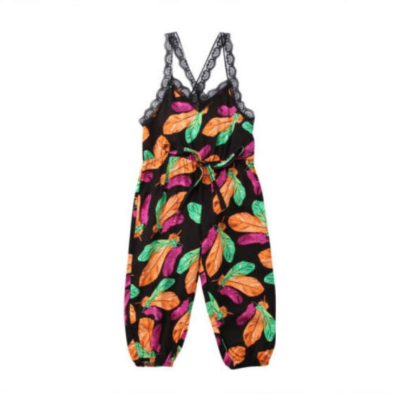 Toddler Children Kids Baby Girl Strap Jumpsuit Romper Harem Pants Clothes Outfit