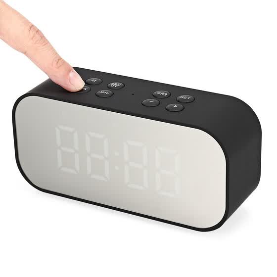 Aec Bt501 Portable Alarm Clock Wireless Bluetooth Stereo Aec Bt501 Portable Alarm Clock Wireless Bluetooth Stereo Speaker Led Display Large Time With