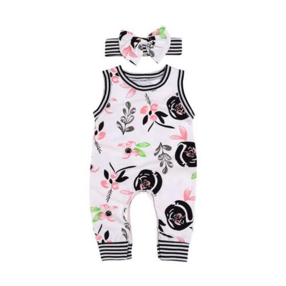 Newborn Baby Boys Girls Romper Bodysuit Jumpsuit Outfits Sunsuit Clothes Summer