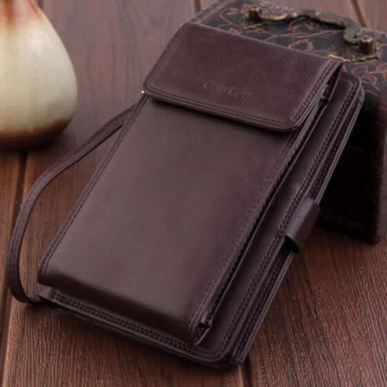 men's leather clutch purse