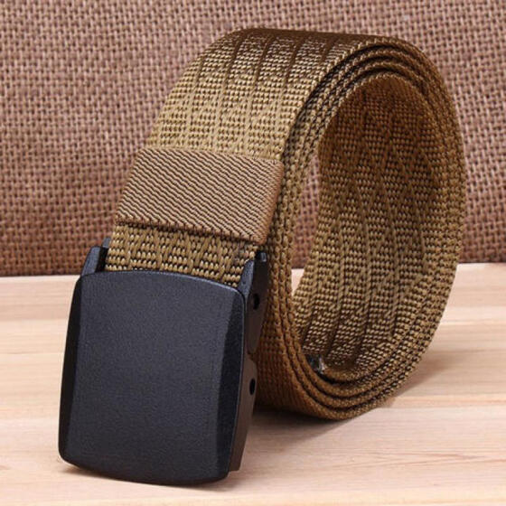 AUTOMATIC BUCKLE LONG CANVAS BELT MEN WOMEN FASHION WAISTBAND WAIST STRAP BELTS