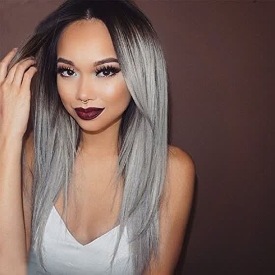 grey ombre wig human hair