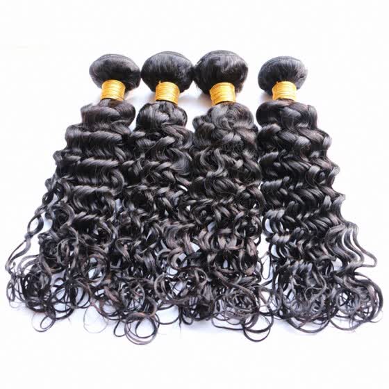 Shop Virgin Peruvian Hair Italian Curly 4 Bundles Remy Hair