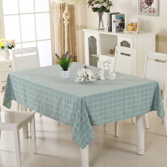 large green tablecloth