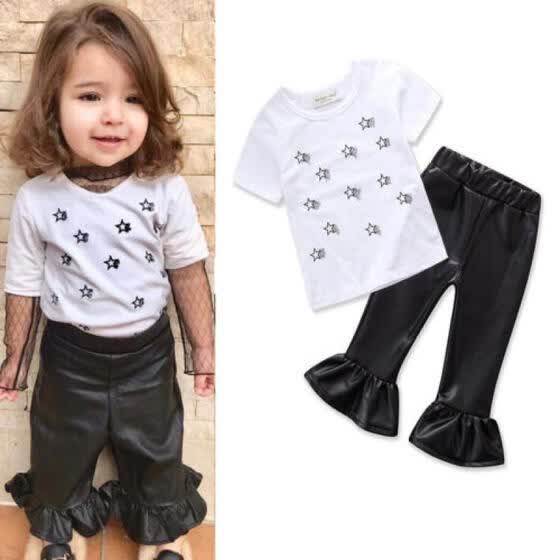 leather pants for baby girl