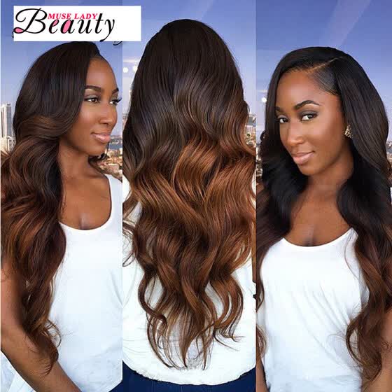 Shop 10a Ombre Brazilian Hair Body Wave Weave 3 Bundles Two Tone