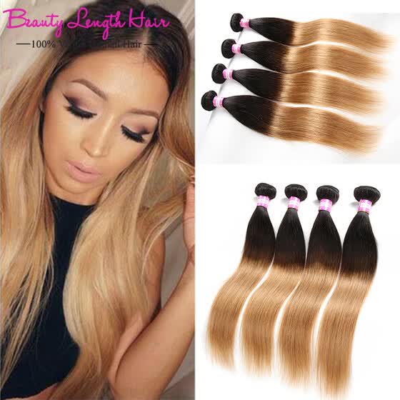 Shop Ombre Peruvian Virgin Hair Straight 4 Bundles Ombre Straight