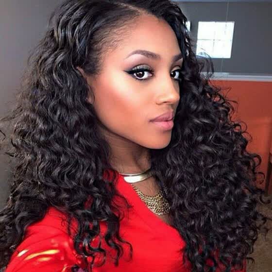 Shop 7a Remy Indian Deep Curly Hair 3 Bundles Unprocessed Human