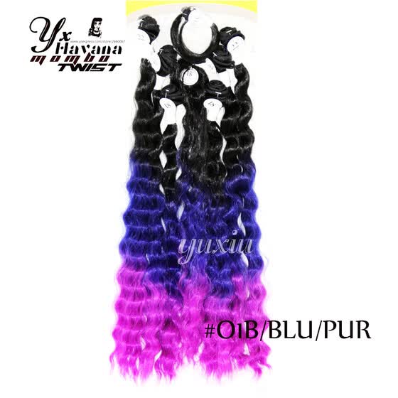 Shop 8pcs Lot Ombre Wave Hair Synthetic Japanese Fiber 6 Bundles