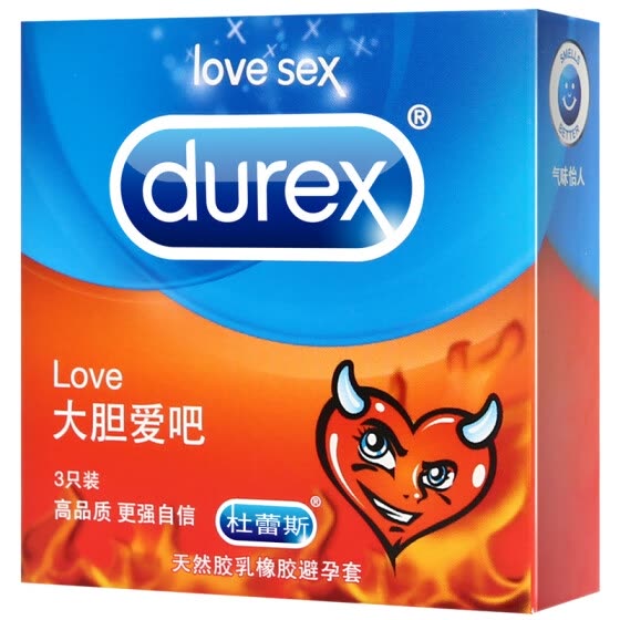 Durex Male Condoms Adult Supplies LOVE Packge Durex 3 pcs