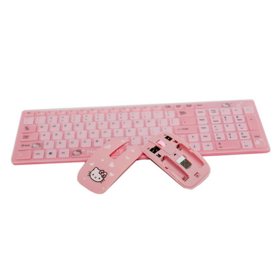 Shop Wireless Mouse Keyboard Set Girl Cute Cartoon Mini Wireless Keyboard Mouse Computer Peripheral Equipment Online From Best Keyboard Mouse Combos On Jd Com Global Site Joybuy Com