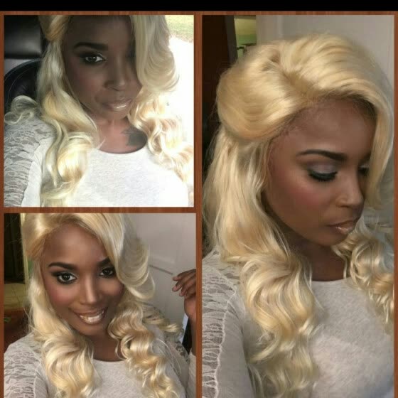 Shop Bleach Blonde Brazilian Hair 3pcs Lot Human Virgin Hair