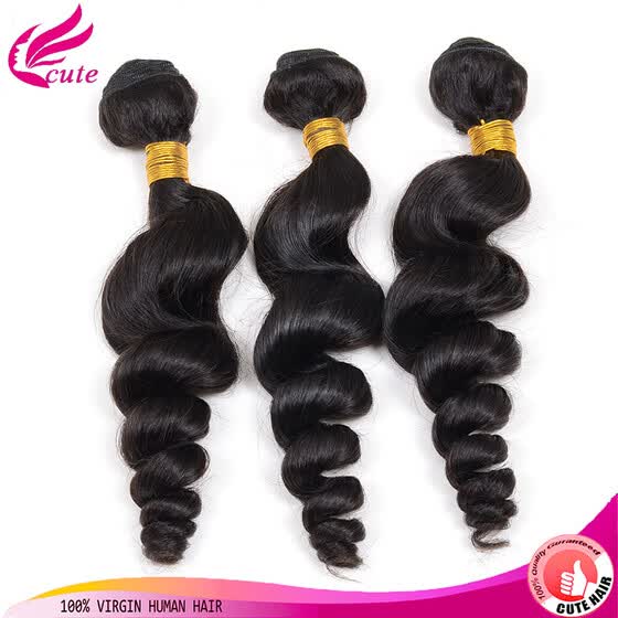 Shop Human Hair Products Peruvian Loose Wave Virgin Hair Weave