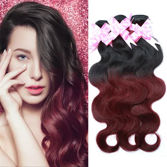 Shop 7a Ombre Malaysian Virgin Hair Body Wave Bundles Dark
