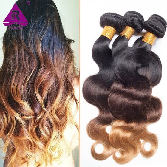 Shop Grade 8a Blonde Ombre Indian Virgin Hair Body Wave 4pcs 1b 4