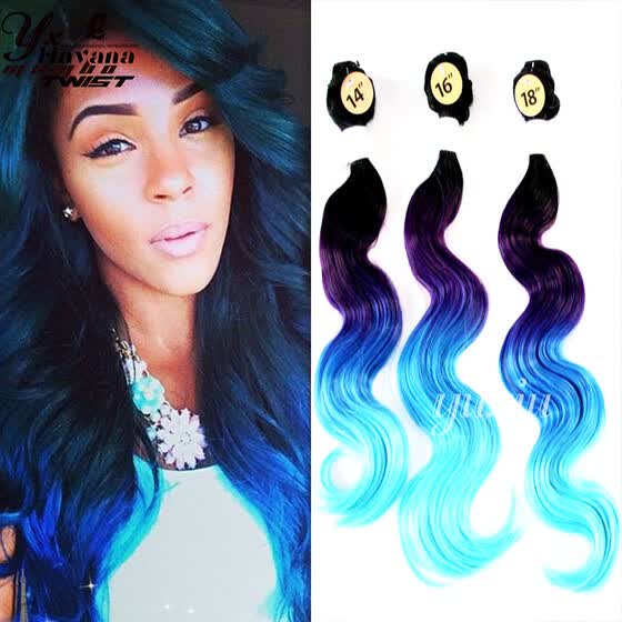 Shop 4pcs Ombre Synthetic Hair Weave Hair Extensions Ombre Hair