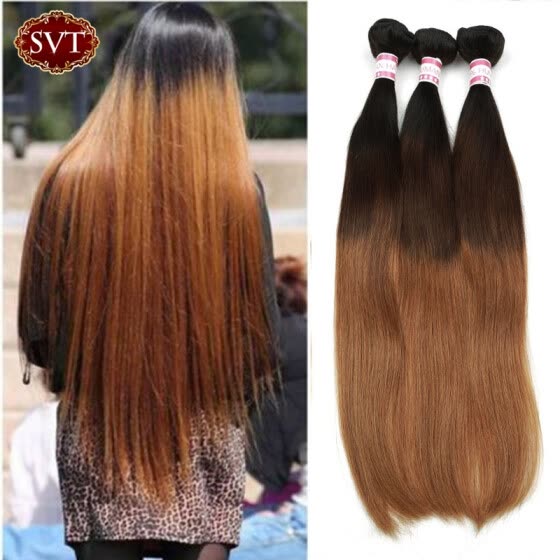Shop Brazillian Straight Hair 4 Bundles Colored Human Hair