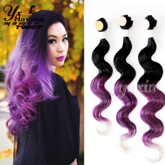 Shop Ombre Synthetic Brazilian Natural Wave Hair Weft Clip