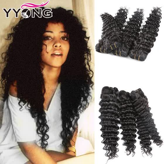 Shop Peruvian Deep Wave Weave Human Hair 4 Piece Lot Yyong Hair