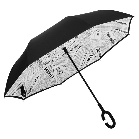 Super large mens umbrella long-handled windproof womens rain umbrella multicolor