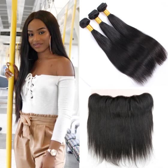 Shop 13x4 Ear To Ear Lace Frontal Closure With Bundles 8a