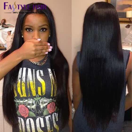 Shop Mink Brazilian Virgin Hair Straight 4 Bundles Cheap Human
