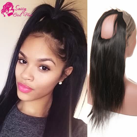 Shop New Product Brazilian Virgin Hair 360 Lace Frontal Straight