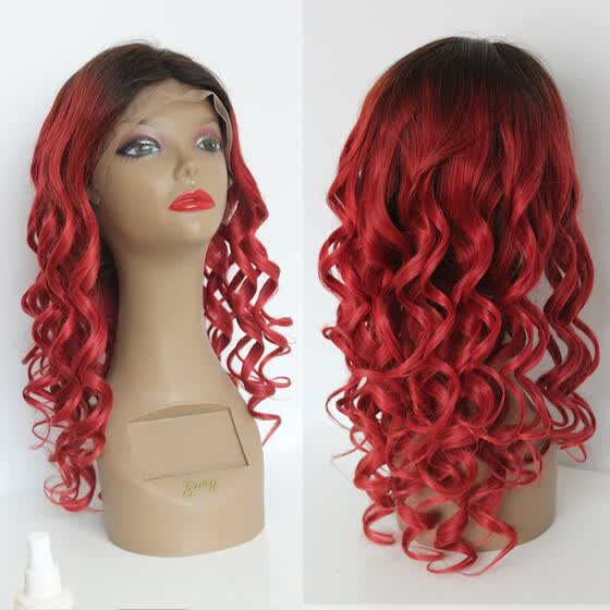 Shop Two Tone Human Hair Wigs Brazilian Virgin Glueless Ombre Lace