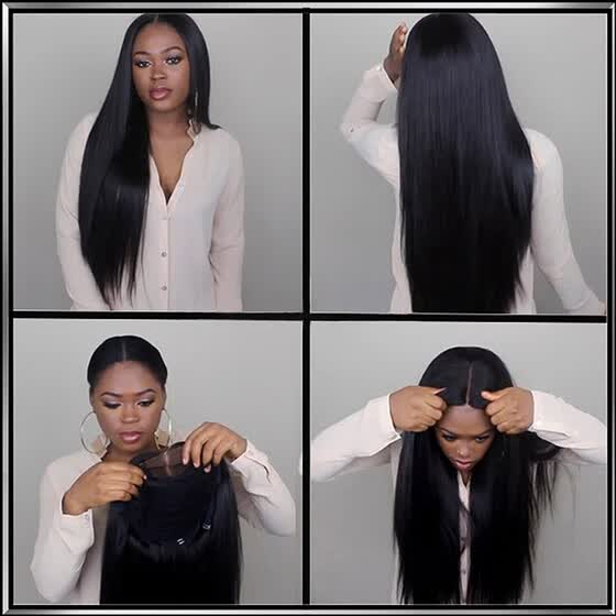 Shop Long Straight Full Lace Wig Glueless Full Lace Human Hair Wig