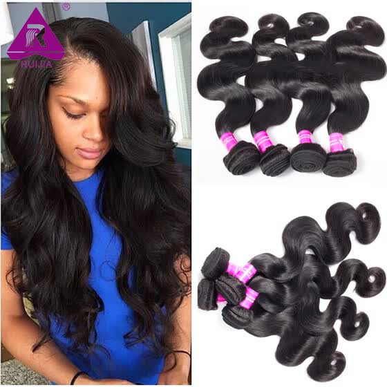 Shop 4 Bundles Brazilian Body Wave Human Hair Weave Unprocessed