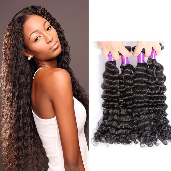 Shop Peruvian Deep Wave 4 Bundles Peruvian Virgin Hair Deep Wave