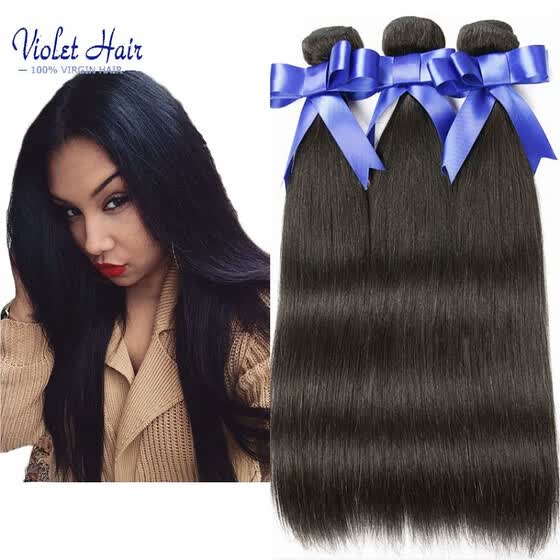 Shop Queen Hair 8a Straight Hair Natural Black Color 8 30 Inch 3
