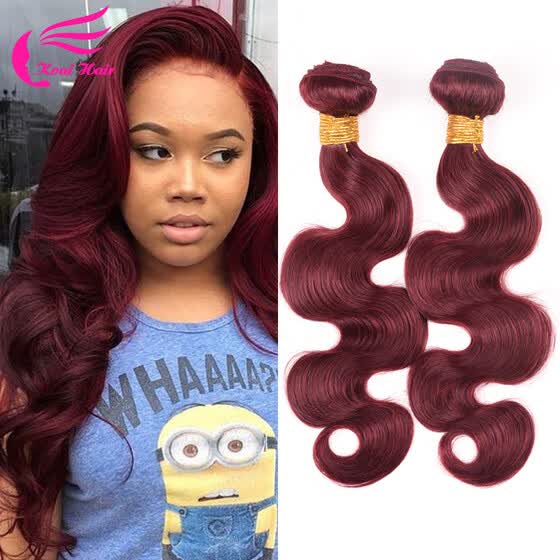 Shop Koai Hair Burgundy Weave 8a Peruvian Virgin Hair Body Wave 4