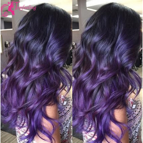 purple wig lace front