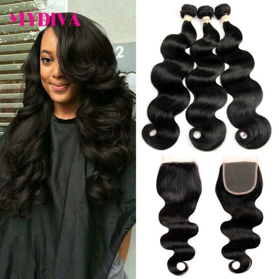 Shop 8a Peruvian Virgin Hair Extension With Closure Queen Hair