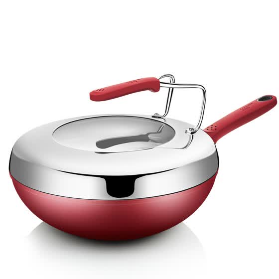 Shop Cook Large Pot Frying Pan 32cm Non Stick Pan With 304