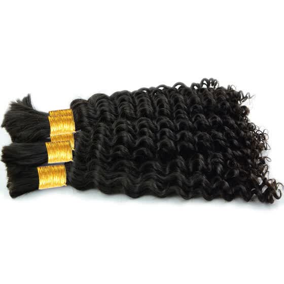 Shop Brazilian Non Remy Deep Wave Human Hair Weave Bundles 100