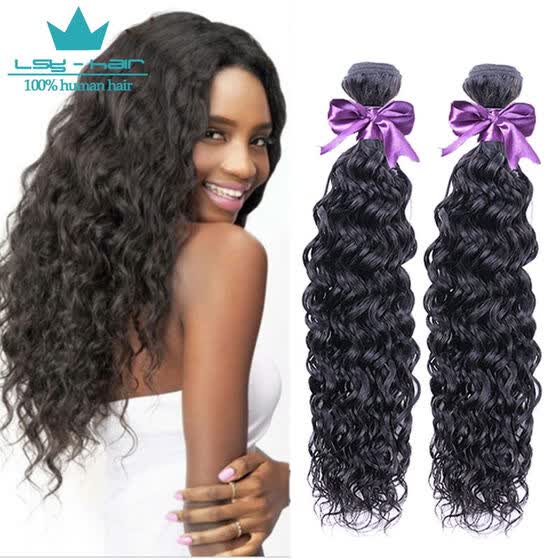 Shop Peruvian Virgin Hair Water Wave 4 Bundles Wet And Wavy Virgin