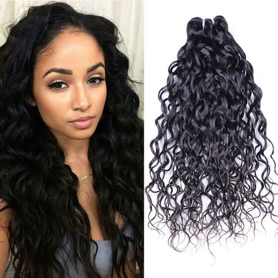 Shop Brazilian Curly Hair Weave Bundles 4pcs Lot Brazilian Virgin Hair Natural Wave Human Hair Extensions Water Wave Wet And Wavy Online From Best Bundle Hair On Jd Com Global Site Joybuy Com