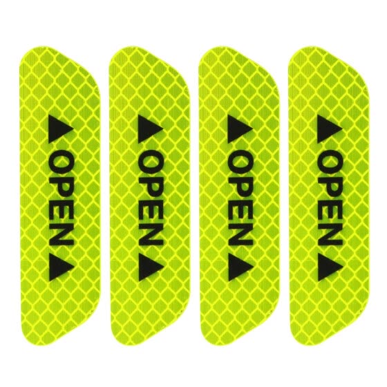 3M strong reflective fluorescent yellow-green reflective sticker 4 pieces safety warning for car door opening